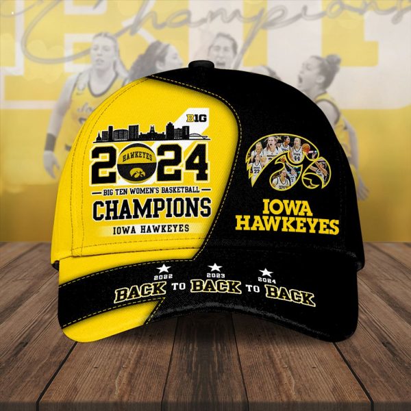 2024 Big Ten Women’s Basketball Champions Iowa Hawkeyes Classic Cap