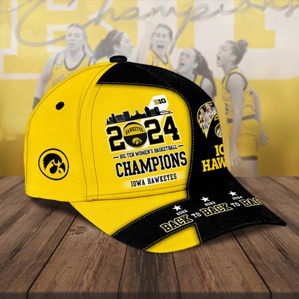 2024 Big Ten Women’s Basketball Champions Iowa Hawkeyes Classic Cap