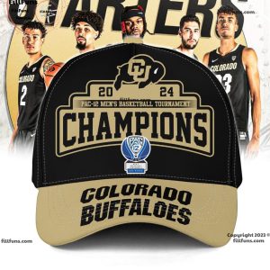 2024 PAC-12 Men’s Basketball Tournament Champions Colorado Buffaloes Classic Cap – Black