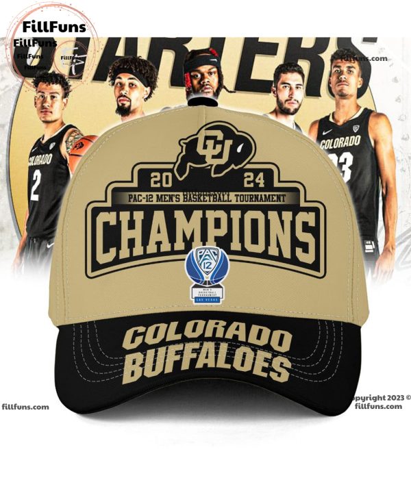 2024 PAC-12 Men’s Basketball Tournament Champions Colorado Buffaloes Classic Cap – Gold
