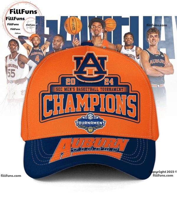2024 SEC Men’s Basketball Tournament Champions Auburn Tigers Classic Cap – Orange