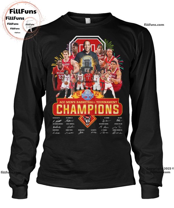 NC State Wolfpack 2024 Tournment Acc Men’s Basketball Champions T-Shirt