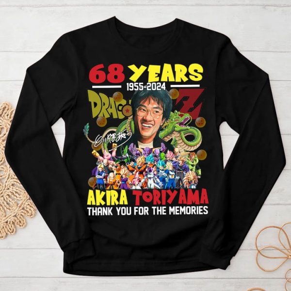 68 Years 1955-2024 Akira Toriyama Thank You For The Memories T-Shirt