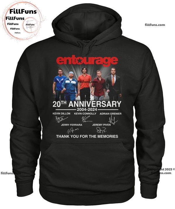 Entourage 20Th Anniversary 2004-2024 Thank You For The Memories T-Shirt