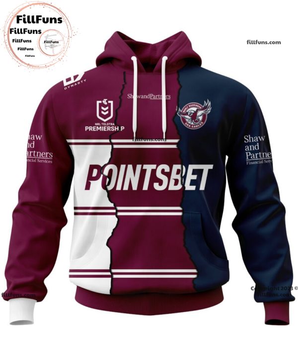 NRL Manly Warringah Sea Eagles Special Mix Jersey Hoodie Joggers Set