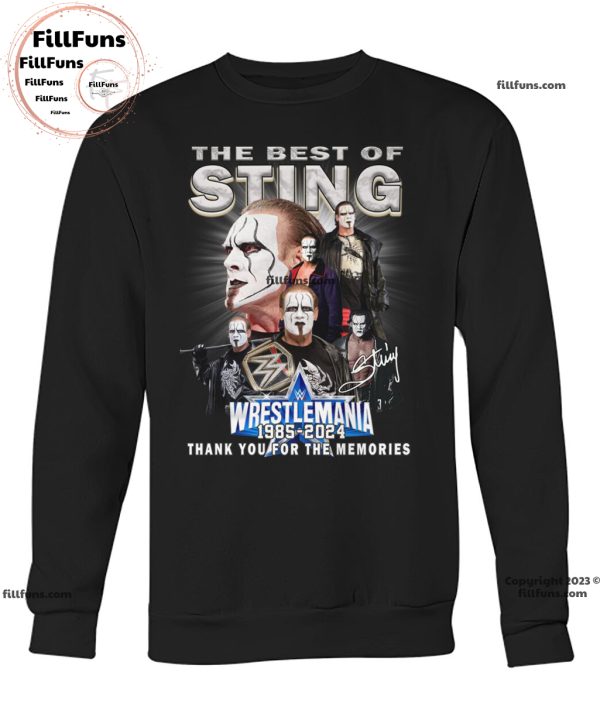 The Best Of Sting Wrestlemania 1985-2024 Thank You For The Memories T-Shirt