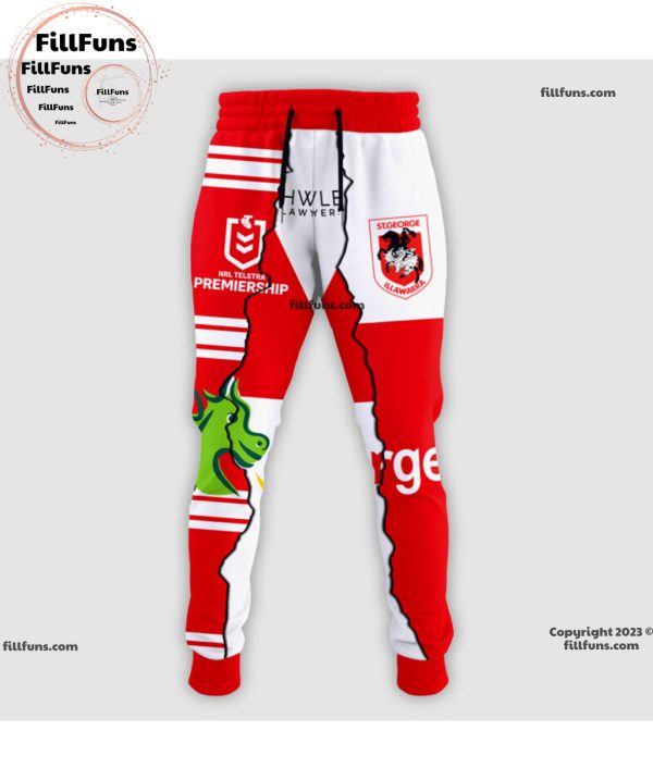 NRL St. George Illawarra Dragons Special Mix Jersey Hoodie Joggers Set