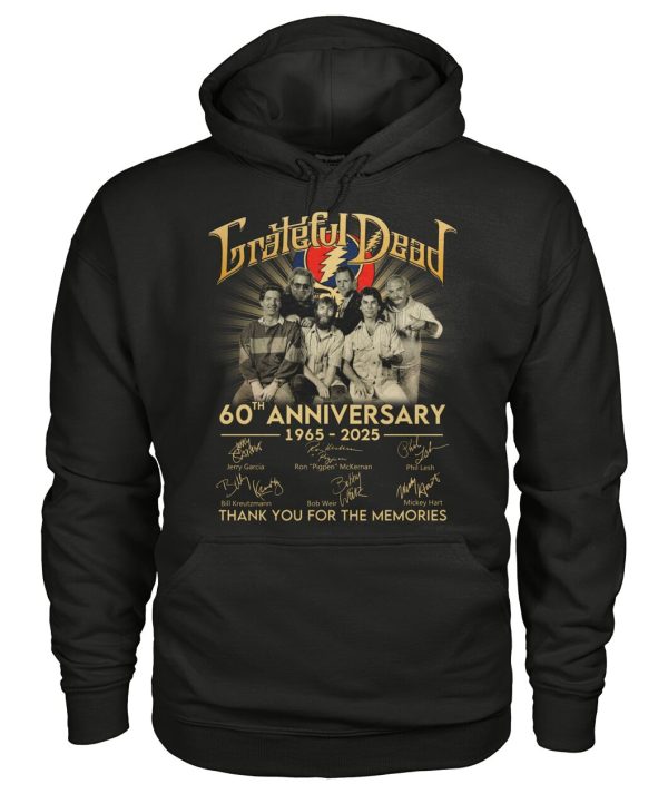 Grateful Dead 60th Anniversary 1965-2025 Thank You For The Memories T-Shirt