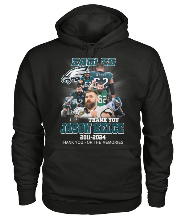 Eagles Thank You Jason Kelce 2011-2024 Thank You For The Memories T-Shirt