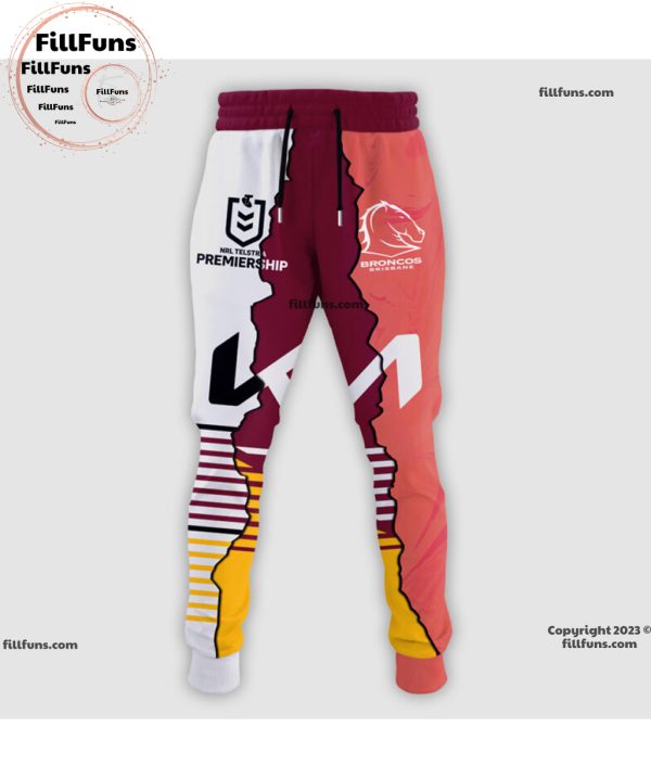 NRL Brisbane Broncos Special Mix Jersey Hoodie Joggers Set