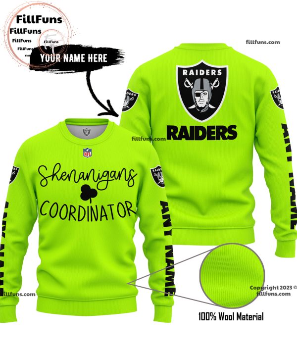 Custom Name NFL Las Vegas Raiders Shenanigans Coordinator Hoodie