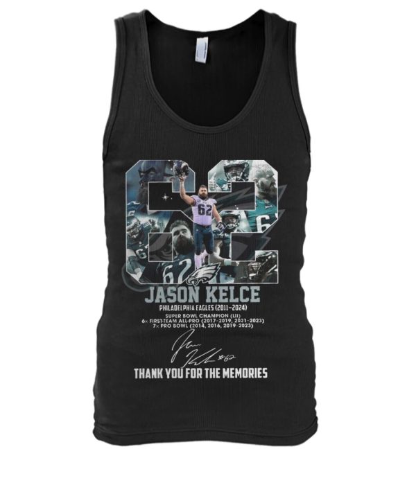 Jason Kelce Philadelphia Eagles 2011-2024 Thank You For The Memories T-Shirt