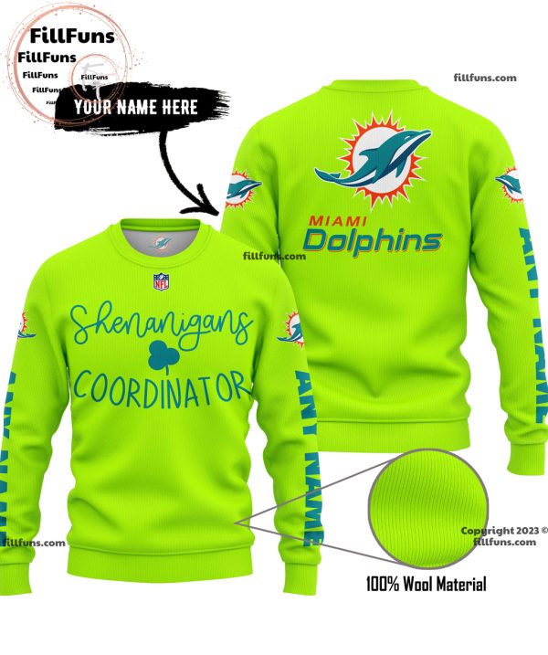 Custom Name NFL Miami Dolphins Shenanigans Coordinator Hoodie