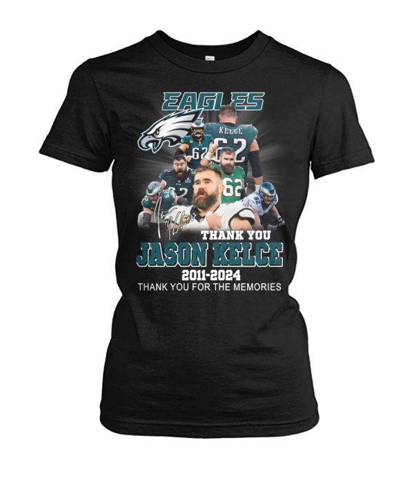 Eagles Thank You Jason Kelce 2011-2024 Thank You For The Memories T-Shirt