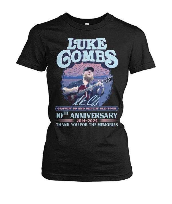 Luke Combs Growin Up and Gettin Old Tour 10th Anniversary 2014-2024 Thank You For The Memories T-Shirt