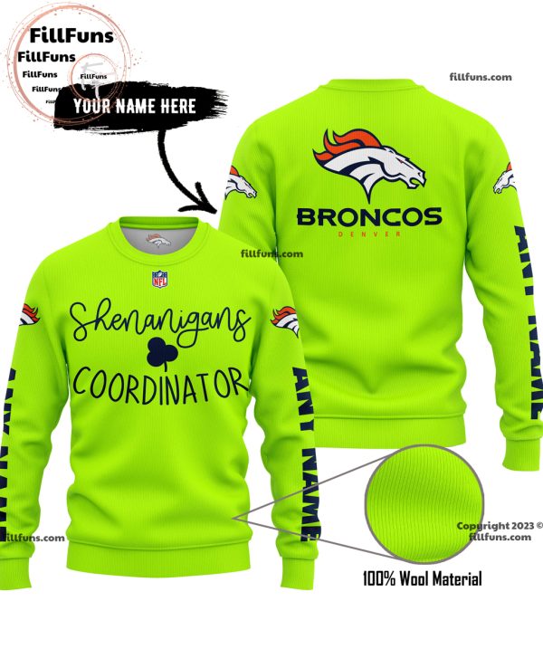 Custom Name NFL Denver Broncos Shenanigans Coordinator Hoodie