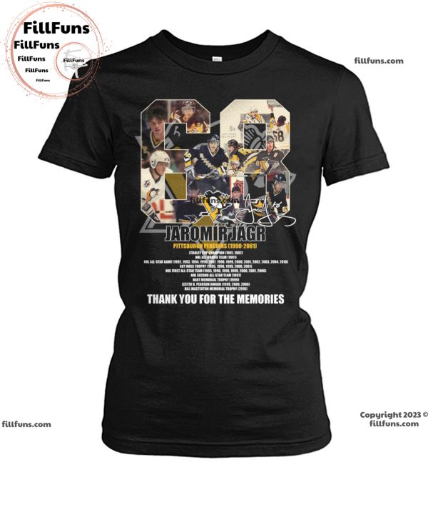 Jaromir Jagr Pittsburgh Penguins 1990-2001 Thank You For The Memories T-Shirt