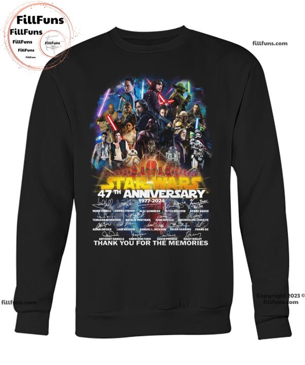 Star Wars 47Th Anniversary 1977-2024 Thank You For The Memories T-Shirt