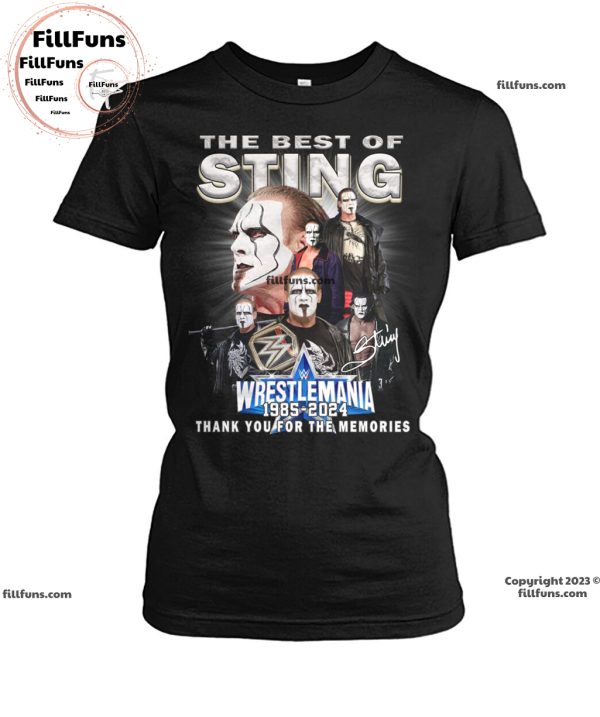 The Best Of Sting Wrestlemania 1985-2024 Thank You For The Memories T-Shirt