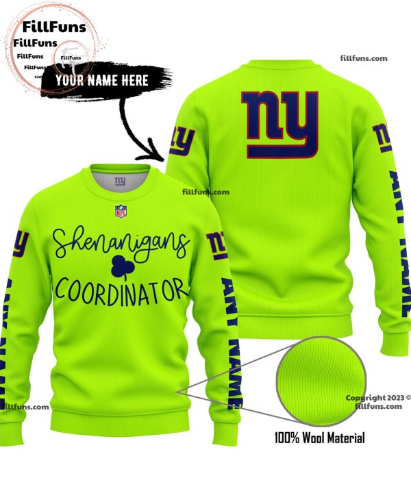 Custom Name NFL New York Giants Shenanigans Coordinator Hoodie