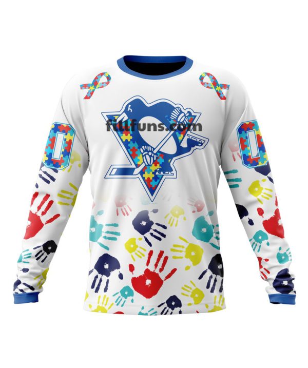 Personalized NHL Pittsburgh Penguins Special Autism Awareness Design Hoodie