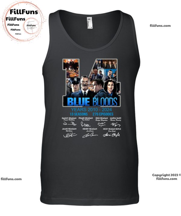 Blue Bloods 14 Years Of 2010-2024 13 Seasons 275 Episodes T-Shirt