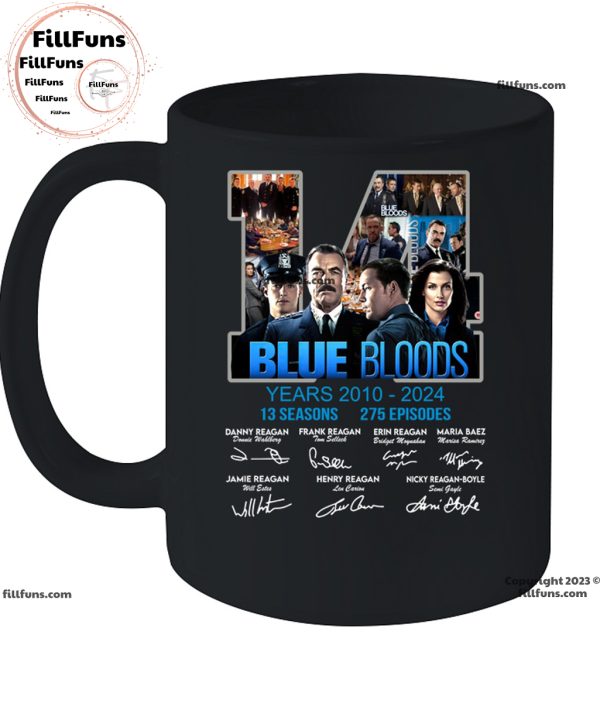 Blue Bloods 14 Years Of 2010-2024 13 Seasons 275 Episodes T-Shirt