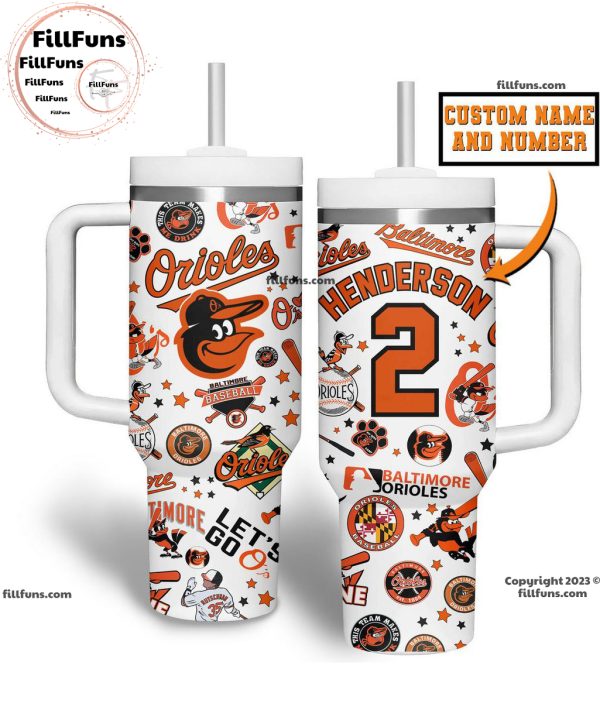 Baltimore Orioles Let’s Go O’s Personalized Stanley Tumbler 40oz
