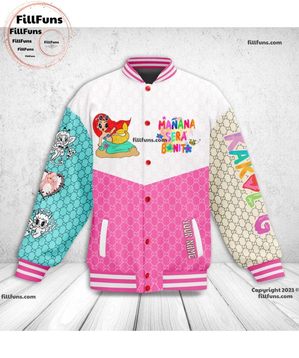 Custom Name Karol G Luxury Pattern Baseball Jacket