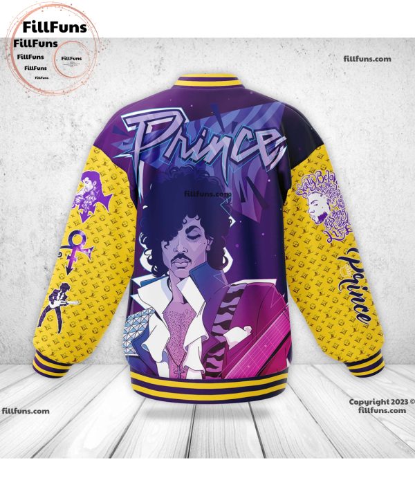 Custom Name Prince Luxury Pattern Baseball Jacket