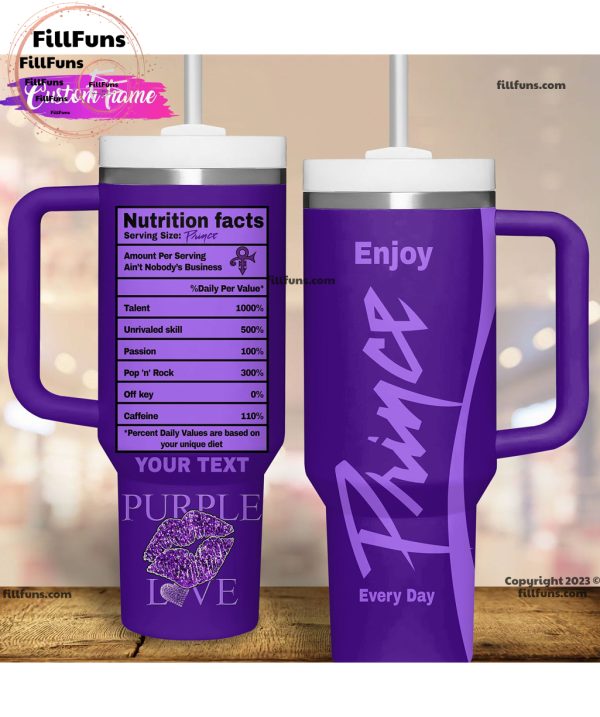 Custom Purple Love Enjoy Prince Everyday 40oz Stanley Tumbler