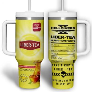 Helldivers Liber-Tea Nutrition Facts Stanley Tumbler 40oz