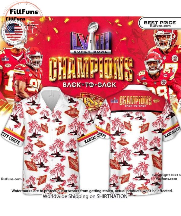 Kansas City Chiefs Super Bowl LVIII Champions Hawaiian Shirt