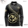 LIGA MX Chivas Guadalajara Special Black And Gold Long Sleeve Polo Design