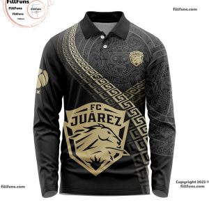 LIGA MX FC Juarez Special Black And Gold Long Sleeve Polo Design