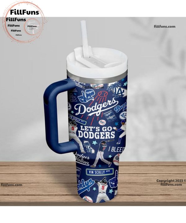 Los Angeles Dodgers Let’ Go Dodgers Personalized Stanley Tumbler 40oz