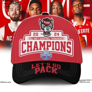 NC State Wolfpack 2024 ACC Men’s Basketball Tournament Champions Let’s Go Pack Classic Cap – Red