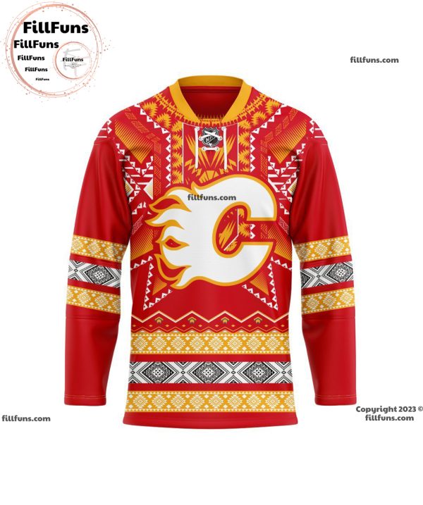 NHL Calgary Flames Personalized 2024 Native Design Hockey Jersey