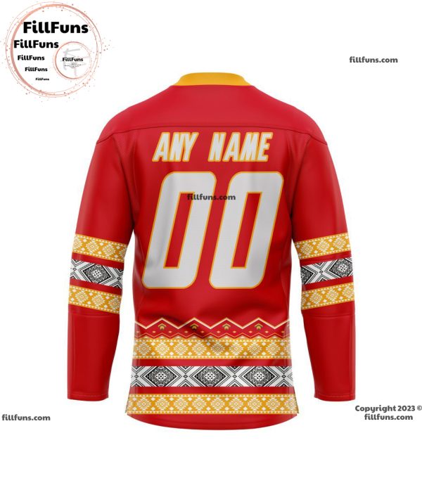 NHL Calgary Flames Personalized 2024 Native Design Hockey Jersey