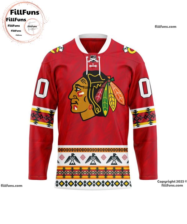 NHL Chicago Blackhawks Personalized 2024 Native Design Hockey Jersey