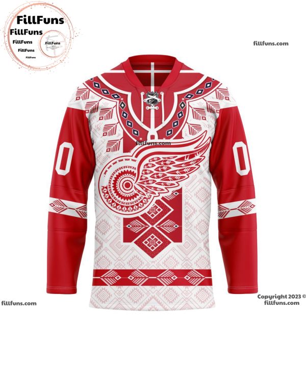 NHL Detroit Red Wings Personalized 2024 Native Design Hockey Jersey