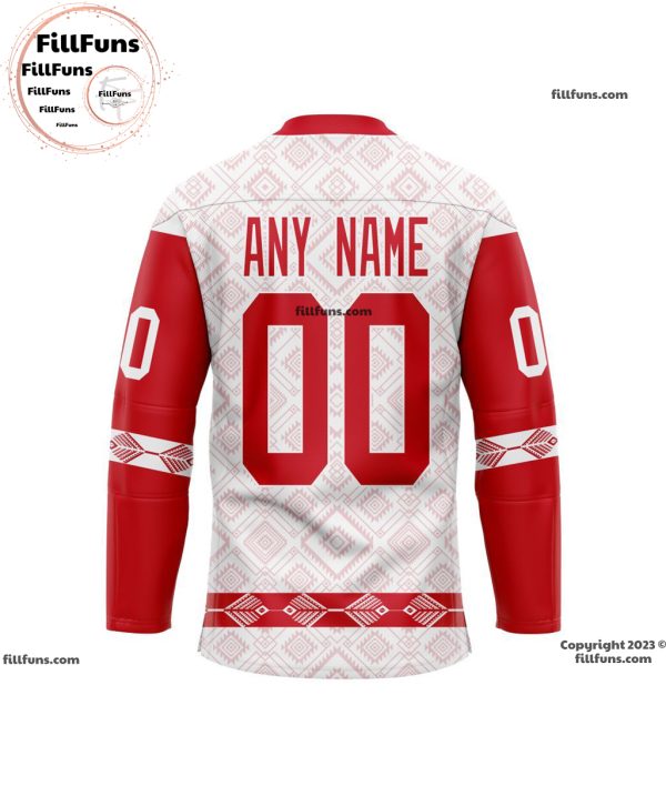 NHL Detroit Red Wings Personalized 2024 Native Design Hockey Jersey