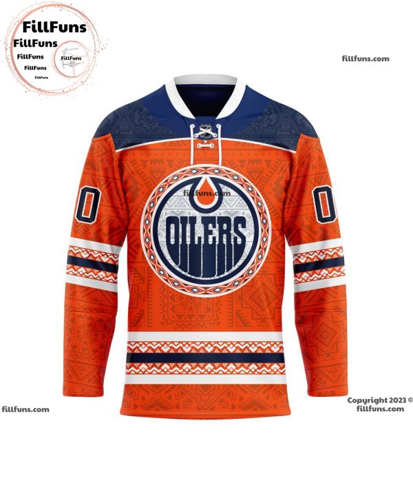 NHL Edmonton Oilers Personalized 2024 Native Design Hockey Jersey