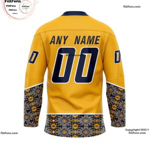 NHL Nashville Predators Personalized 2024 Native Design Hockey Jersey