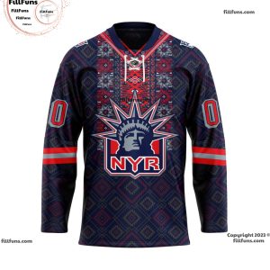 NHL New York Rangers Personalized 2024 Native Design Hockey Jersey
