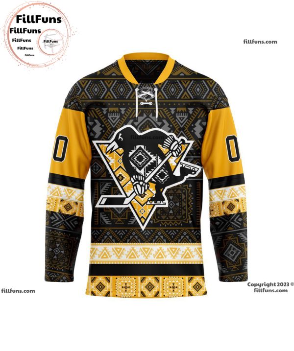 NHL Pittsburgh Penguins Personalized 2024 Native Design Hockey Jersey