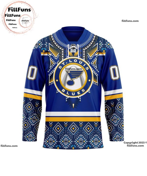 NHL St. Louis Blues Personalized 2024 Native Design Hockey Jersey