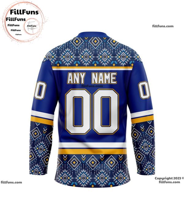 NHL St. Louis Blues Personalized 2024 Native Design Hockey Jersey