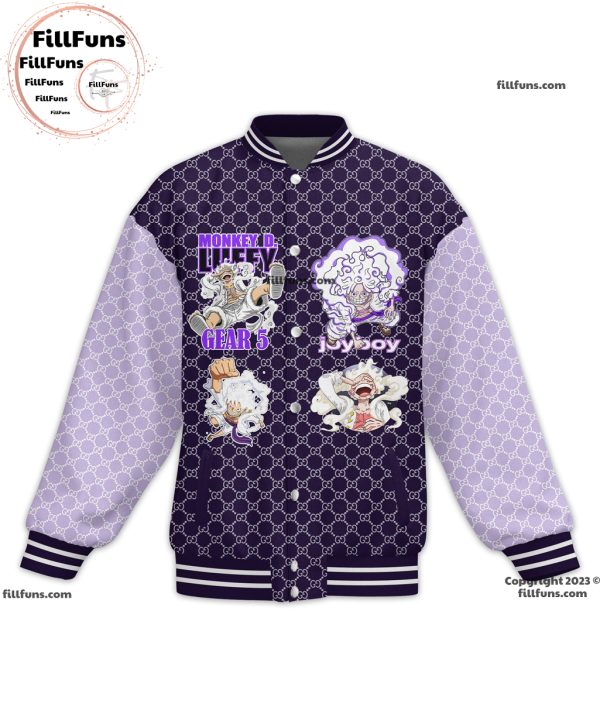 One Piece Monkey D.Luffy Gear 5 Joyboy Luxury Pattern Baseball Jacket