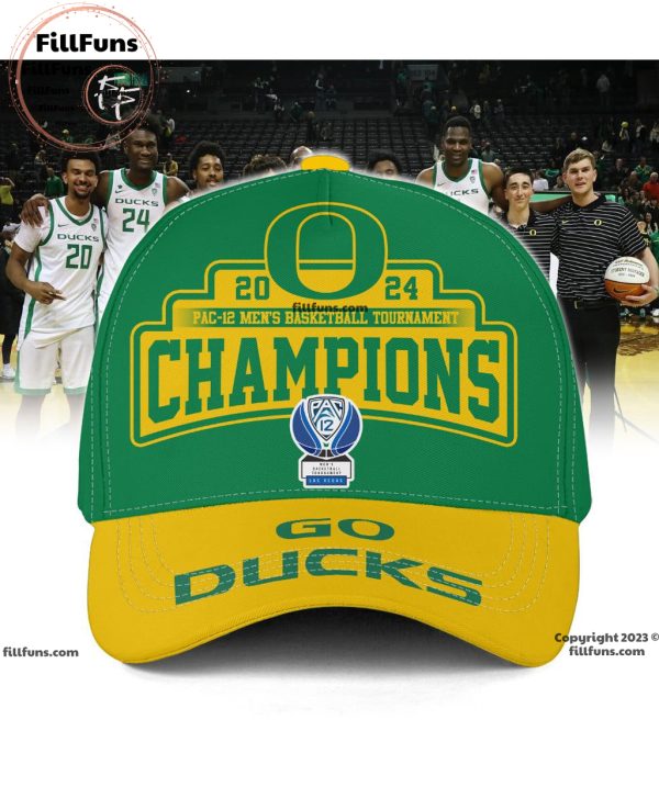 Oregon Ducks 2024 PAC-12 Men’s Basketball Tournament Chamopions Go Ducks Classic Cap – Green